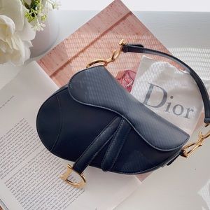 Dior Mini Saddle Bag Black Calfskin